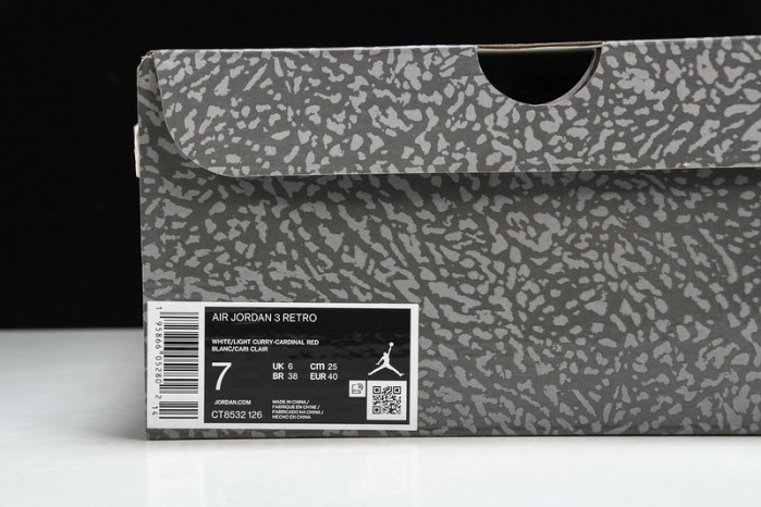 Air Jordan 3 “Cardinal Red” CT8532-126