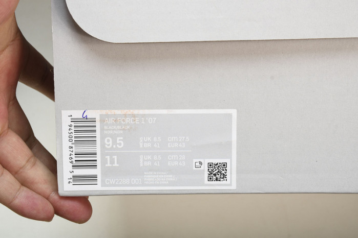 Nike Air Force 1 Low LE Triple black CW2288-001