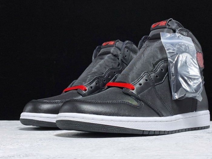 Air Jordan 1 Black Satin Gym Red 555088-060
